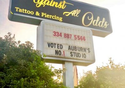 Against All Odds Tattoo - Auburn, AL (334)887-5566 - Against All Odds ...