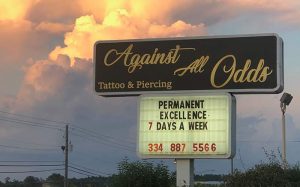 Against All Odds Tattoo - Auburn, AL (334)887-5566 - Against All Odds ...